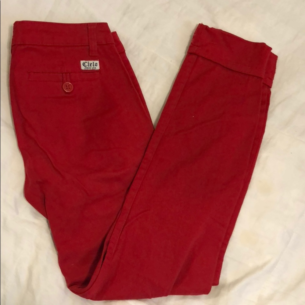 Red jeans